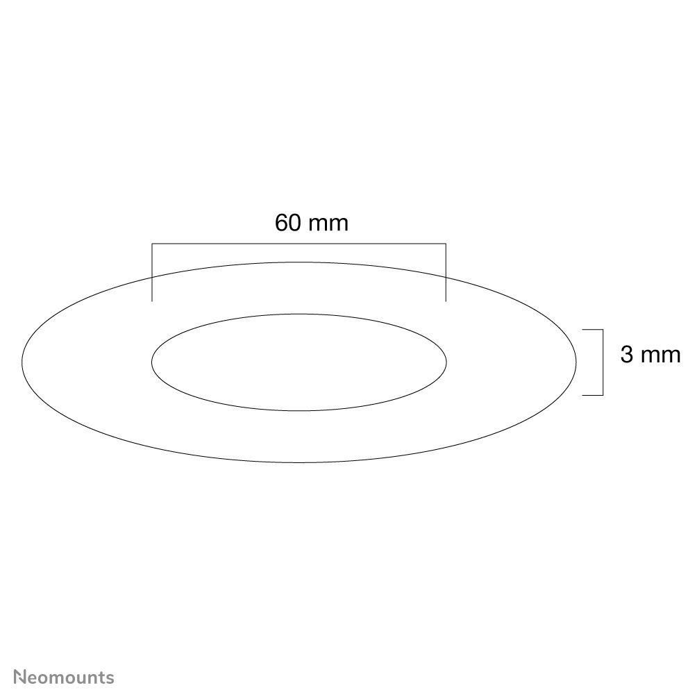 Neomounts FPMA-CRW6 Cubierta para techo - diá. 60 mm